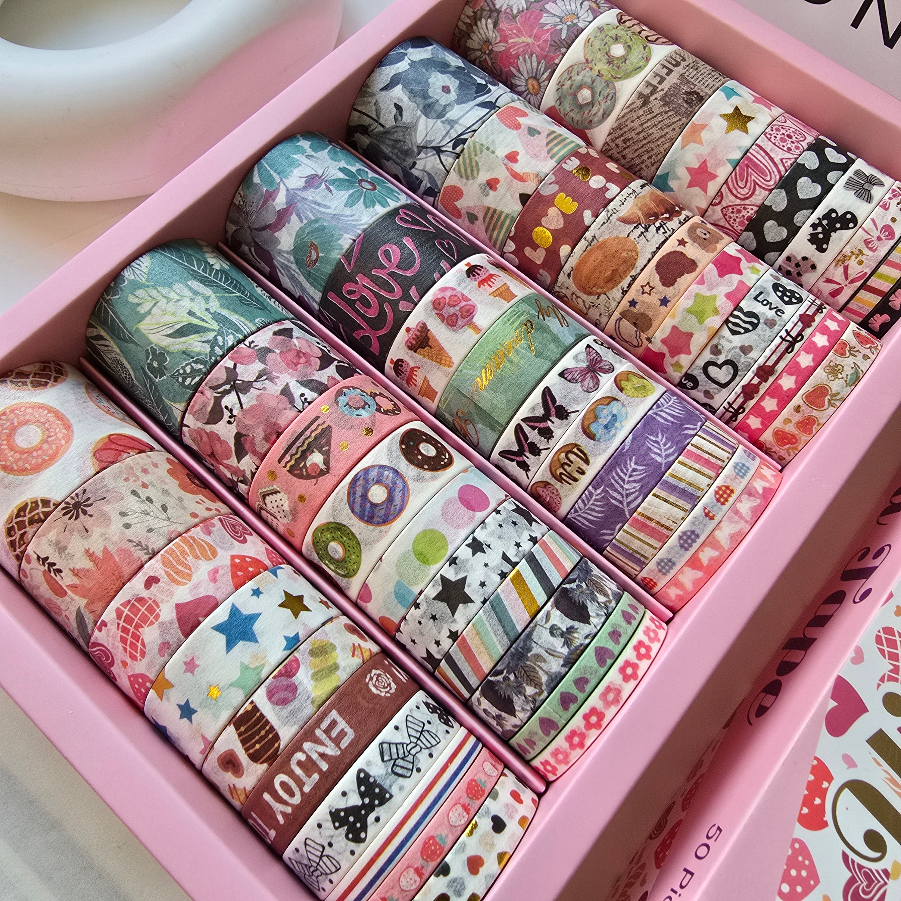 Washi Tape Set (50 Rolls) | Multiple themed | Scrapbooking Decorative Tape | Journaling & DIY Craft Supplies