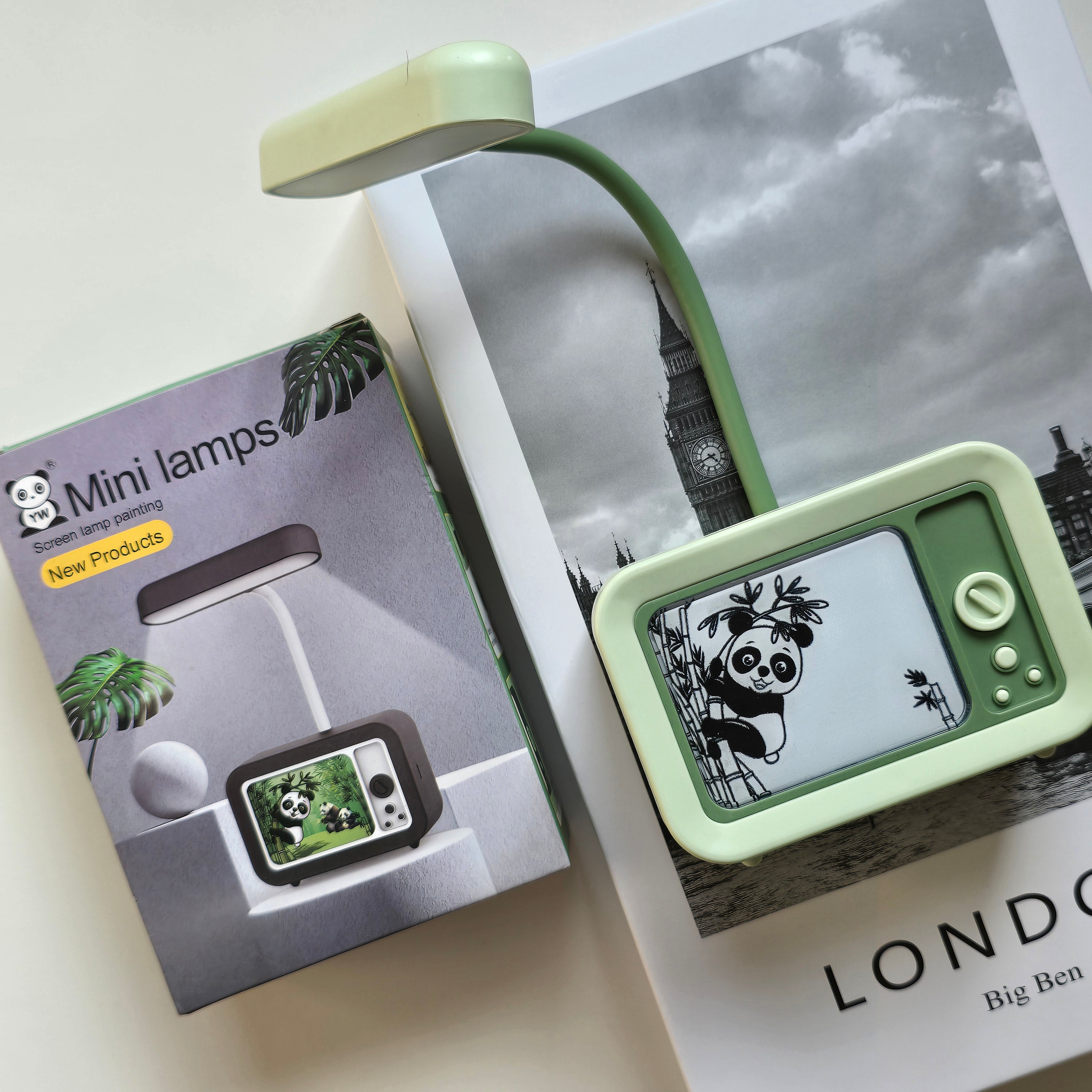Panda Style Aesthetic Desk Lamp | Cute LED Room Decor Light