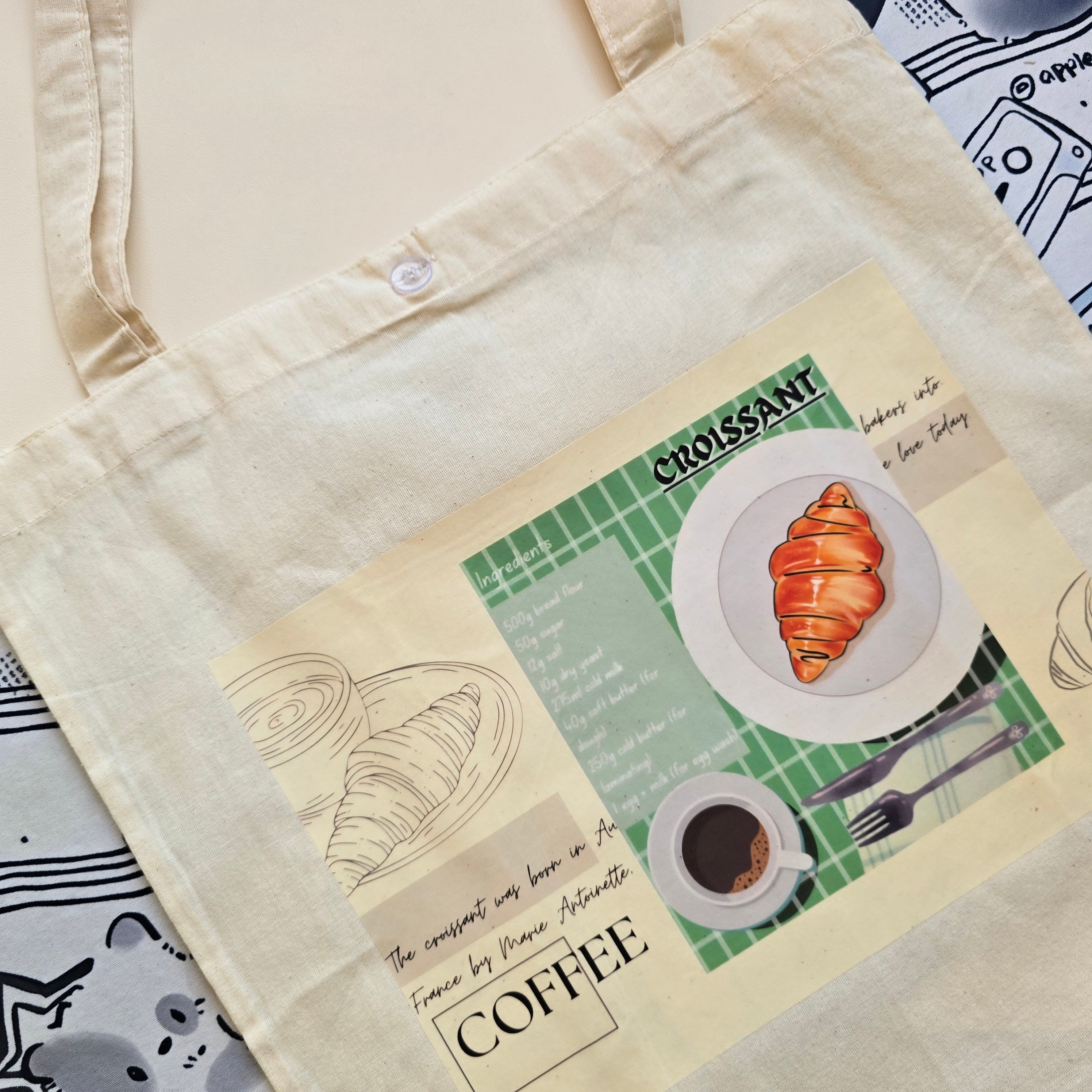 Digital Art Printed Tote Bag | Aesthetic Handmade Carry Bag