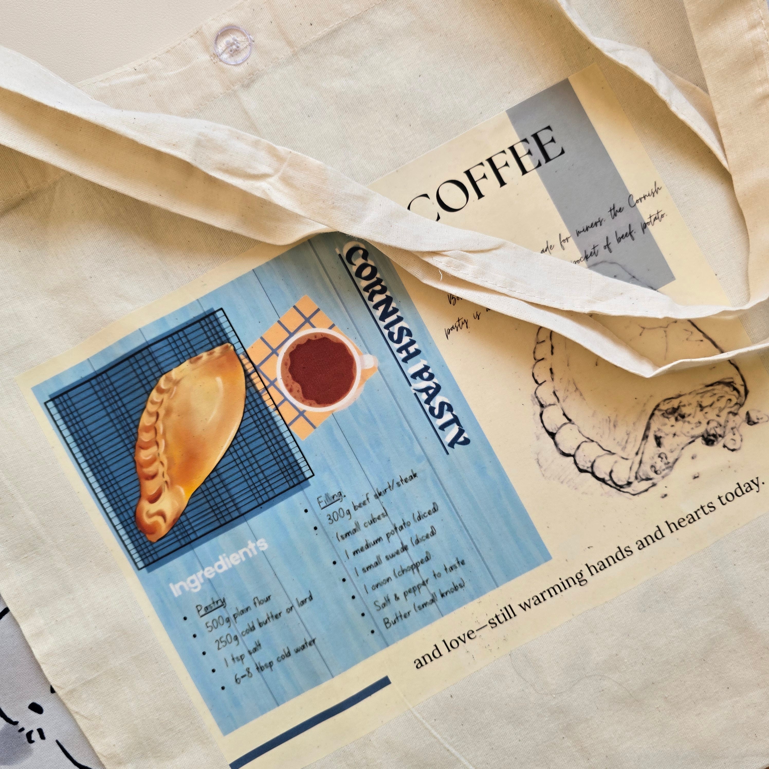 Digital Art Printed Tote Bag | Aesthetic Handmade Carry Bag
