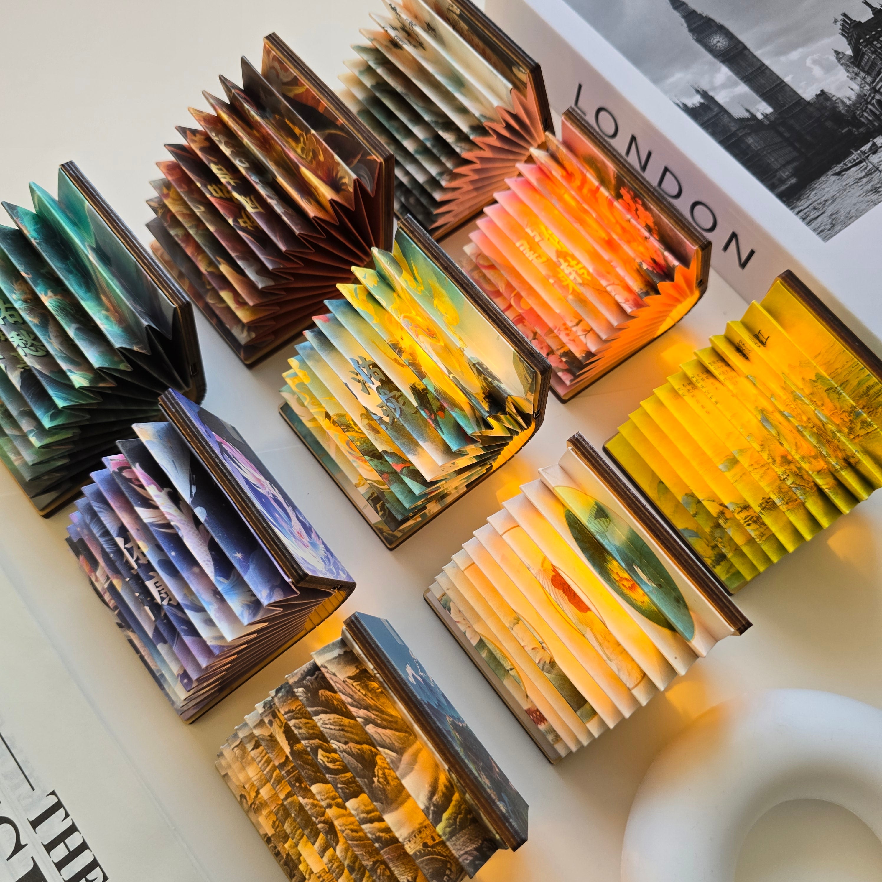 Mini Book Style Magnetic Paper Lamp