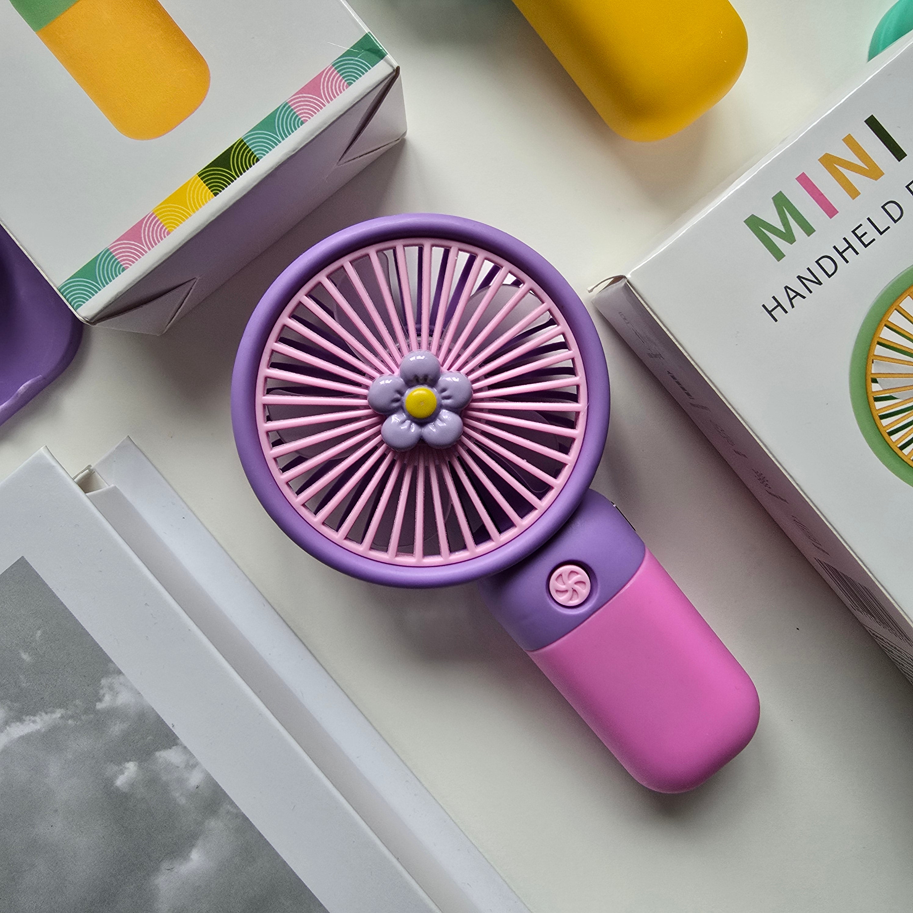 Portable Rechargeable Hand Fan | USB Mini Cooling Fan (Compact & Lightweight)