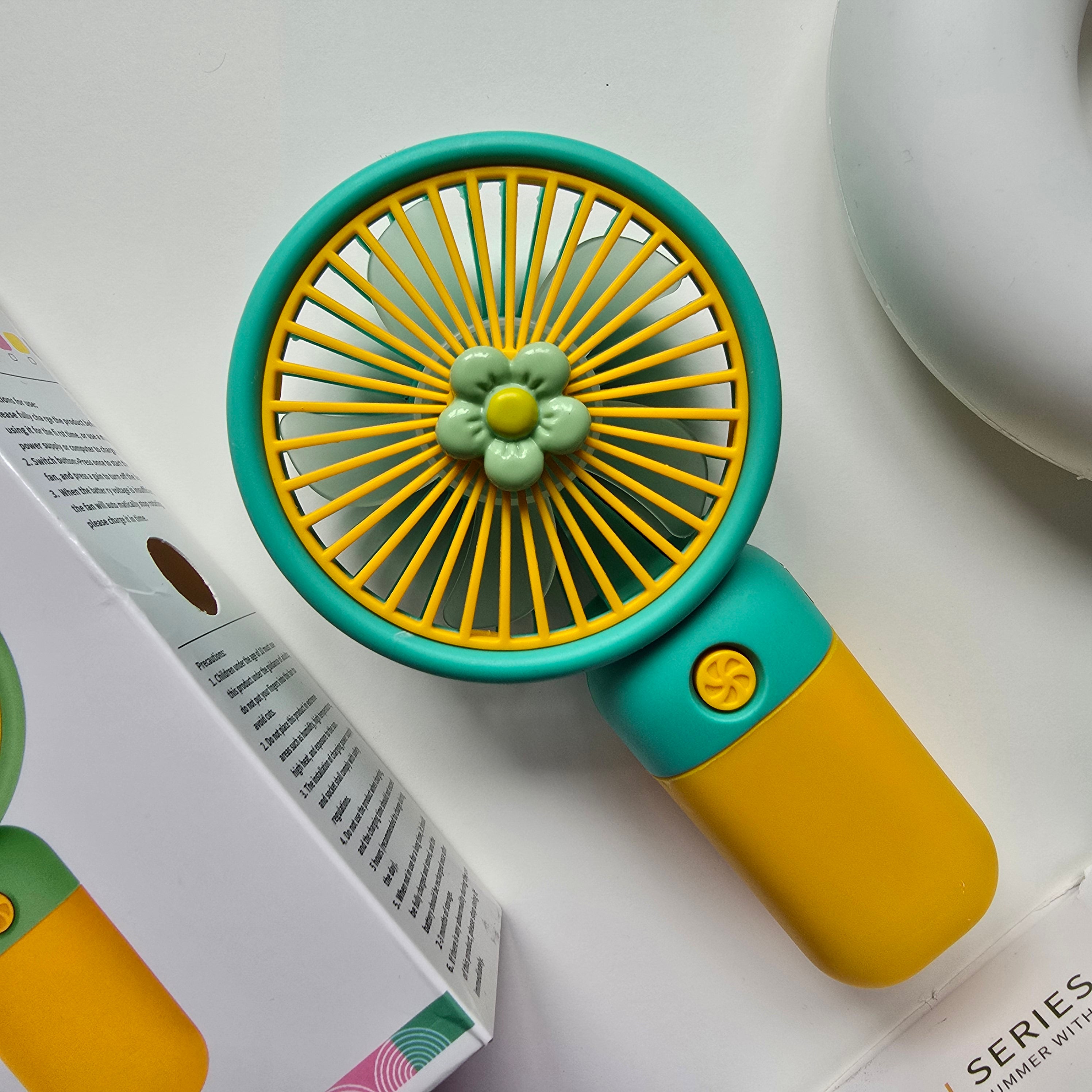 Portable Rechargeable Hand Fan | USB Mini Cooling Fan (Compact & Lightweight)