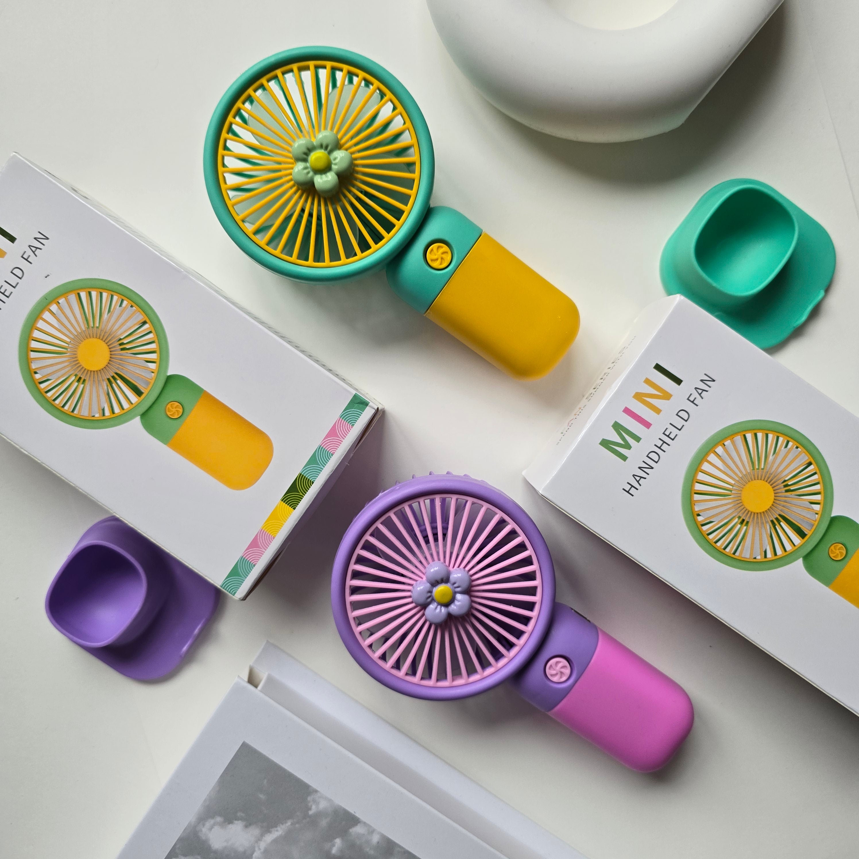 Portable Rechargeable Hand Fan | USB Mini Cooling Fan (Compact & Lightweight)