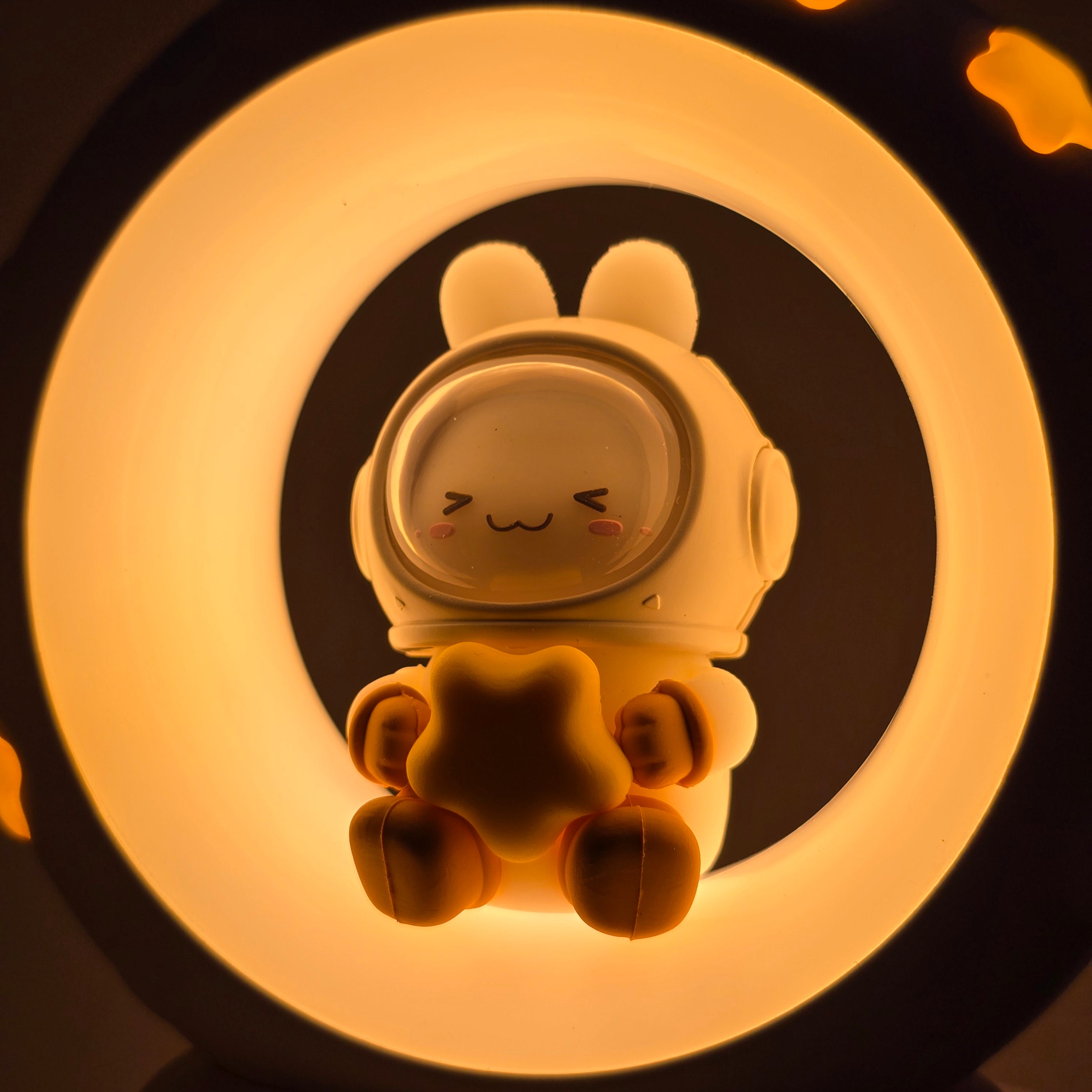 Kawaii Astronaut On Moon Lamp